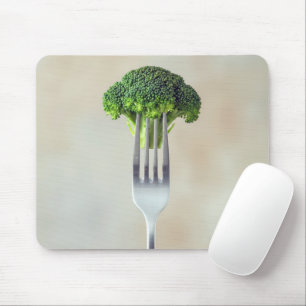Broccoli Floret On a Fork Mouse Mat