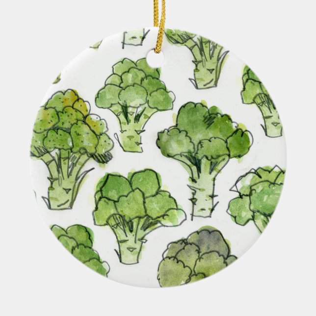 Broccoli – Formal Ceramic Tree Decoration (Front)