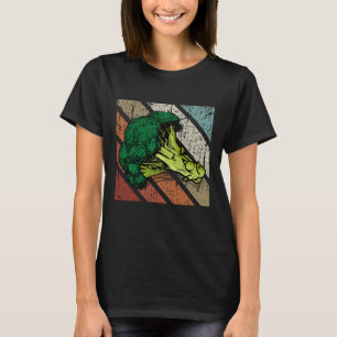 Broccoli Gift Retro Vegan Food Vegetables Broccoli T-Shirt