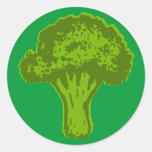 Broccoli Graphic Classic Round Sticker