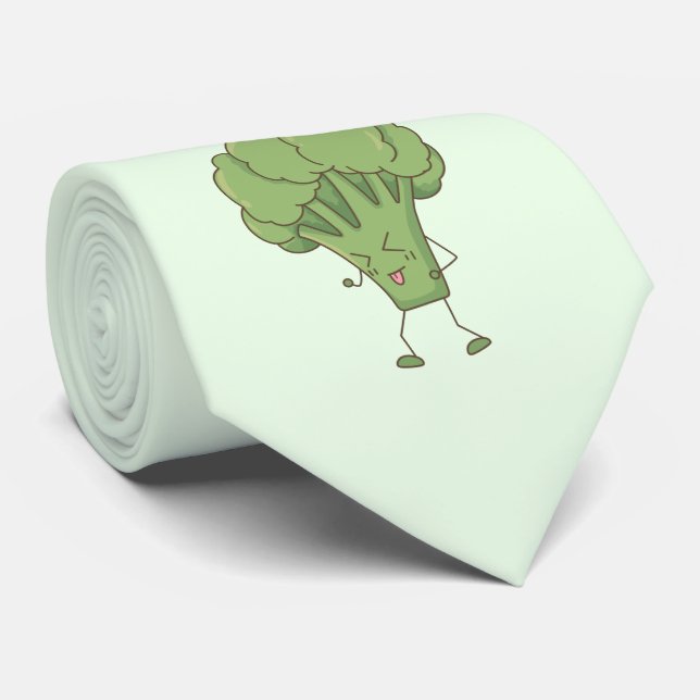 Broccoli Green Veggie Tie (Rolled)