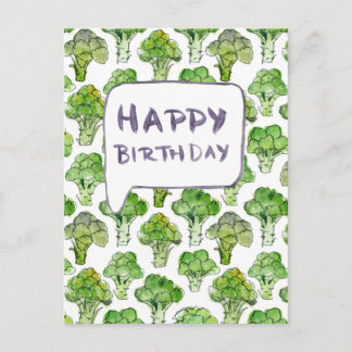Broccoli – Happy Birthday Postcard