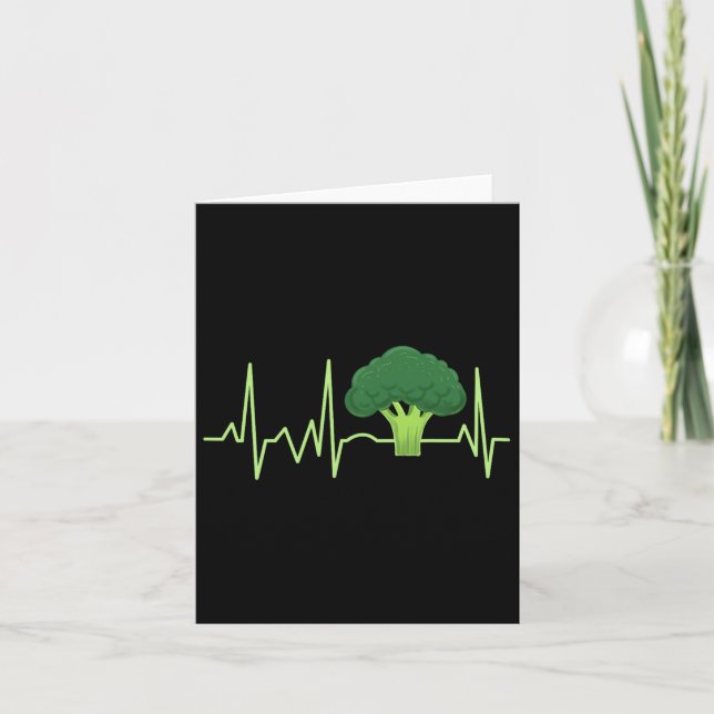 Broccoli Heartbeat Broccoli Lover Gift  Card (Front)