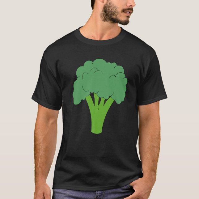 Broccoli Is Life Fun Graphic Vegetable T-Shirt (Front)