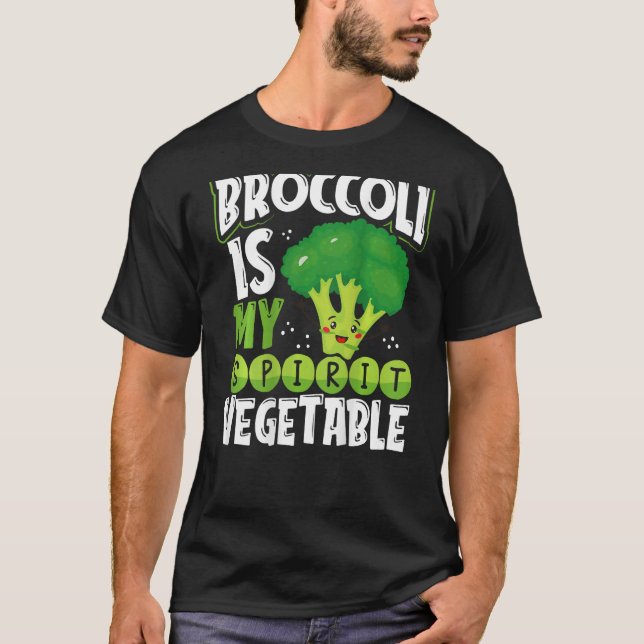 Broccoli Is My Spirit Vegetable Backprint Vegetabl T-Shirt (Front)