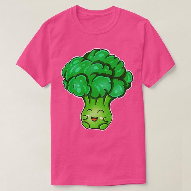 Broccoli Kawaii Cute Vegetable Veggie Essen Fun T-Shirt (Design Front)