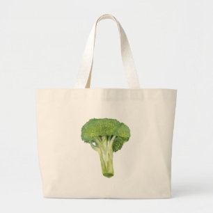 broccoli large tote bag