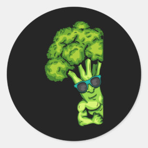 Broccoli Lover Healthy Vegetables Gym Fitness Body Classic Round Sticker