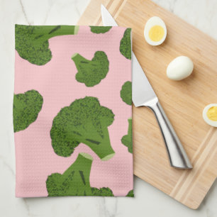 Broccoli Pattern Tea Towel