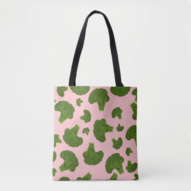 Broccoli Pattern Tote Bag (Front)