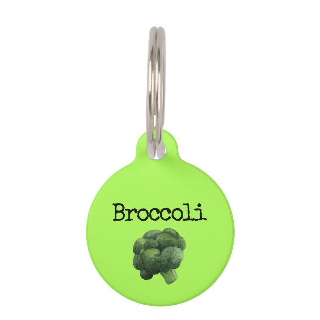 Broccoli Pet Tag (Front)