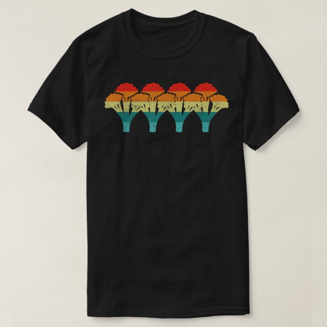 Broccoli Retro T-Shirt (Design Front)