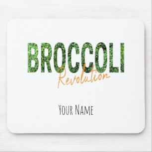 Broccoli Revolution Vegans Veggies and Vegetarian Mouse Mat