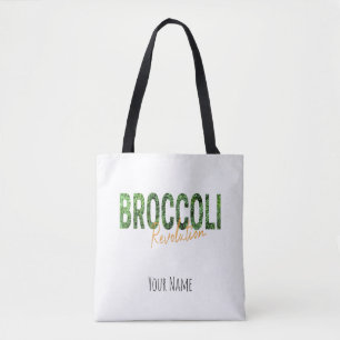 Broccoli Revolution Vegans Veggies and Vegetarian Tote Bag