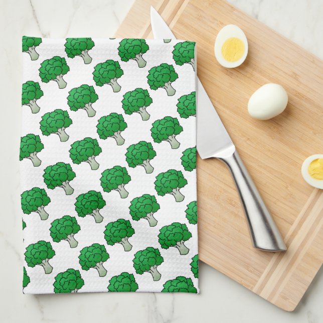 Broccoli Tea Towel (Quarter Fold)