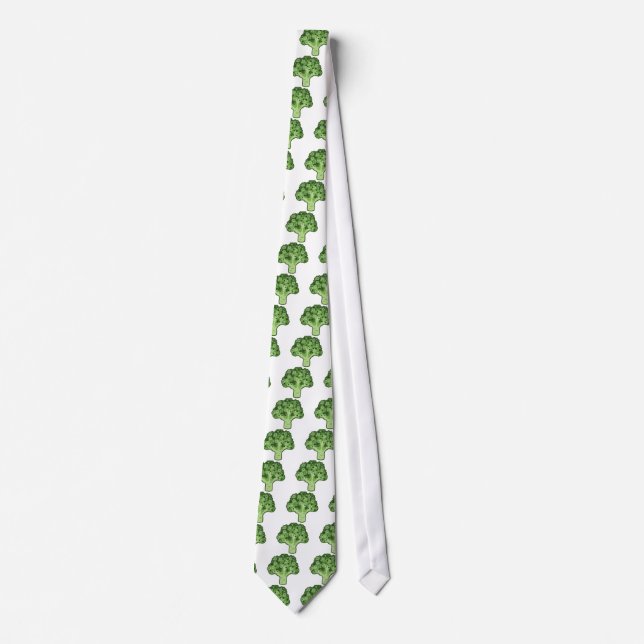 Broccoli Vector Icon Tie (Front)