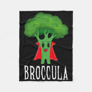 Broccula Funny Broccoli Halloween Lazy Costume  Fleece Blanket