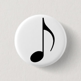 Broche (Botton) Colcheia Preta 3 Cm Round Badge