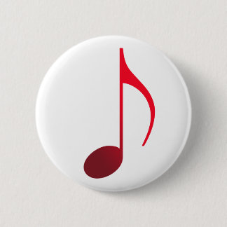Broche (Botton) Colcheia Vermelha 6 Cm Round Badge
