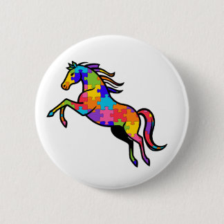 Broche (Botton) Quebra-Cabeça - Cavalo 6 Cm Round Badge