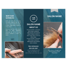 Brochure Hair Salon and Barbershop Trifold