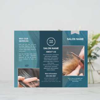 Brochure Hair Salon and Barbershop Trifold