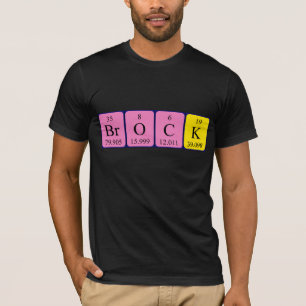 Brock periodic table name shirt