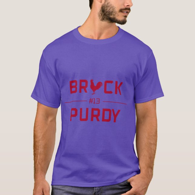 BROCK PURDY 13 red Oversized T-Shirt (Front)