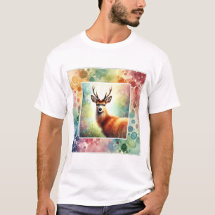 Brocket Deer 210724AREF107 - Watercolor T-Shirt