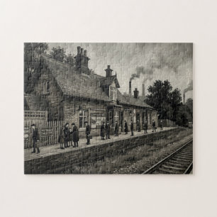 Brockholes Railway Station 1930s Style Jigsaw Puzzle
