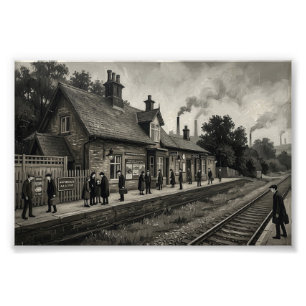 Brockholes Railway Station 1930s Style Photo Print