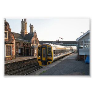 Brocklesby Railway Station and Passing Train Photo Print