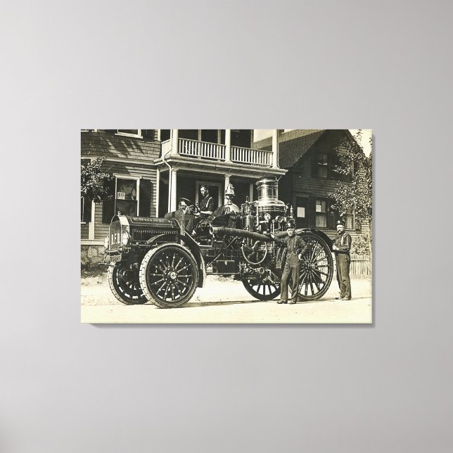 Brockton Fire Department Engine No 1 BFD Canvas Print (Front)