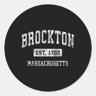 Brockton Massachusetts Ma Established Sports Classic Round Sticker