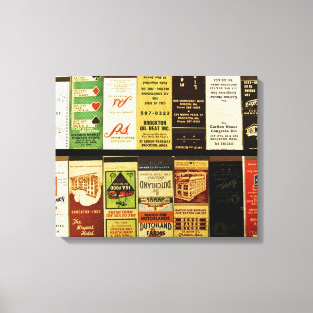 Brockton Matchbooks Canvas Print (Front)