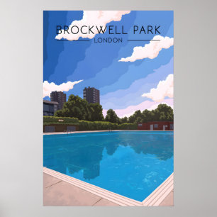 Brockwell Park London Travel Poster