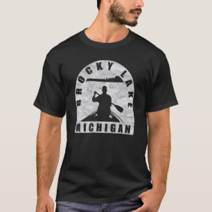 Brocky Lake Canoeing Michigan T-Shirt