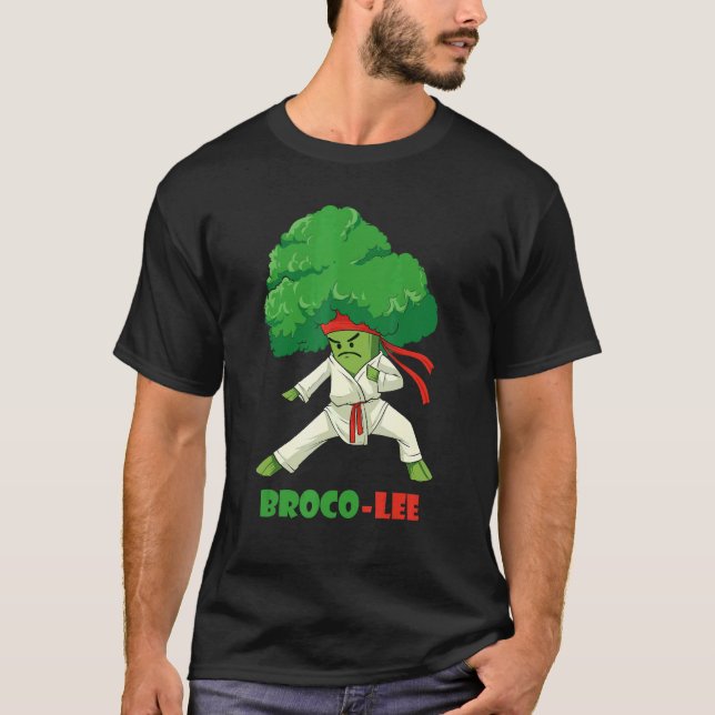 Broco Lee Vegetarian Broccoli Karate T-Shirt (Front)