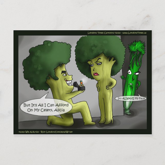 Brocolli Bride Funny Cards Tees Mugs & Gifts (Front)