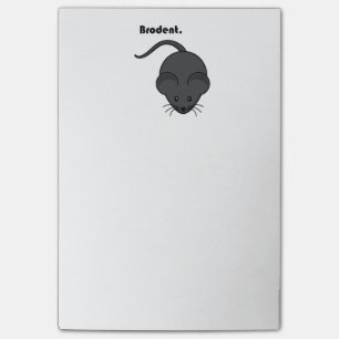 Brodent Grey Rat or Mouse Bro Cartoon Post-it Notes