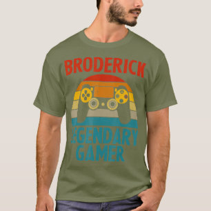 BRODERICK Gift Name Personalised Funny Gaming T-Shirt