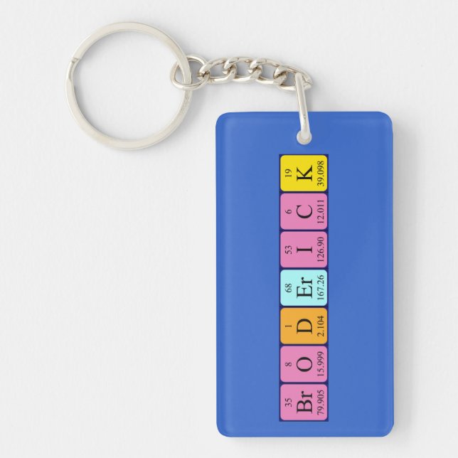 Broderick periodic table name keyring (Front)