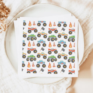 BRODI Colourful Monster Truck Boy Birthday Napkin