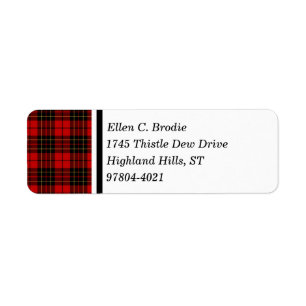 Brodie Clan Red and Black Scottish Tartan