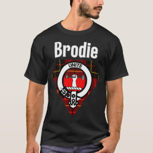 Brodie Clan Scottish Name Coat Of Arms Tartan T-Shirt