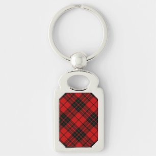 Brodie clan tartan red black plaid key ring