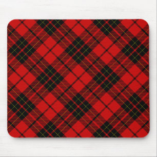 Brodie clan tartan red black plaid mouse mat