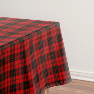 Brodie clan tartan red black plaid tablecloth