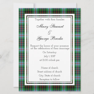 Brodie Hunting Scottish Wedding Invitation