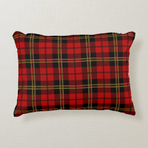 Brodie Red Tartan Plaid Pattern Decorative Cushion